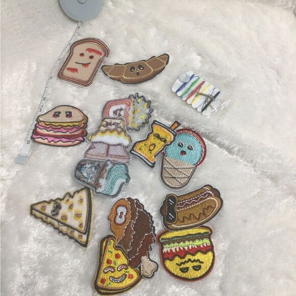 Set of 13 iron on food themed patches brand new - Picture 3 of 4